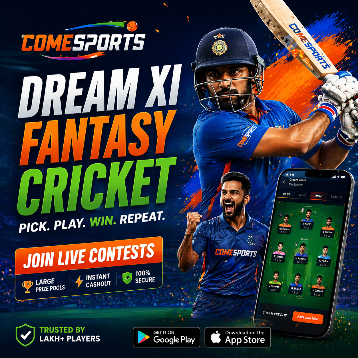 Cricket App Club fantasy sports main visual